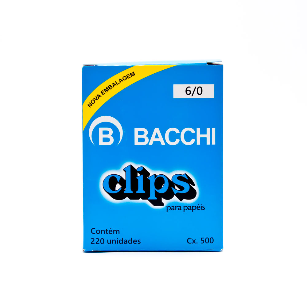 Clips Bacchi Niquelado 6/0 Cx- c/ 500Gms  