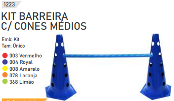 BARREIRA C/ CONES Tamanho MÉDIOS- 50 cm Kit